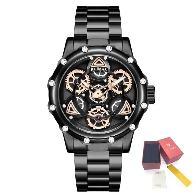 RUIMAS Quartz Watches Men's Business Wristwatch Waterproof Male Clock Chronograph Stainless Steel Casual Watch reloj hombre 331