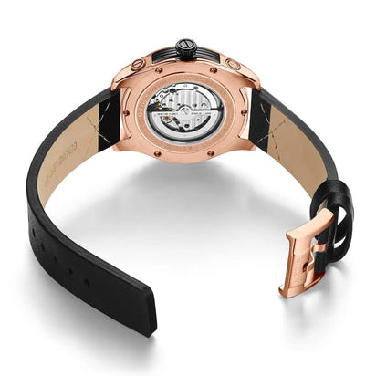MEGIR Automatic Movement Mechanical Watches Men Luxury Fashion Leather Business Wristwatch Clock Big Dial Male Reloj Hombre