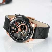 MEGIR Automatic Movement Mechanical Watches Men Luxury Fashion Leather Business Wristwatch Clock Big Dial Male Reloj Hombre
