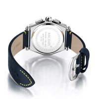MEGIR Blue Quartz Men Watches Top Brand Leather Strap Chronograph Sport Wrist Watch Men Clock Relogio Masculino Reloj Hombre