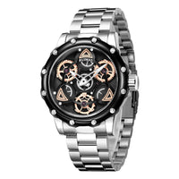 RUIMAS Quartz Watches Men's Business Wristwatch Waterproof Male Clock Chronograph Stainless Steel Casual Watch reloj hombre 331